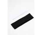 Black & White Stretchy Fabric Headband Pack