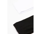 Black & White Stretchy Fabric Headband Pack