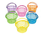 Coloured Plastic Baskets (Pack of 12)