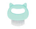 Cat Hair Shell Comb Deshedding Dematting Brush Tangles Removal Comb Pet Grooming Tool green