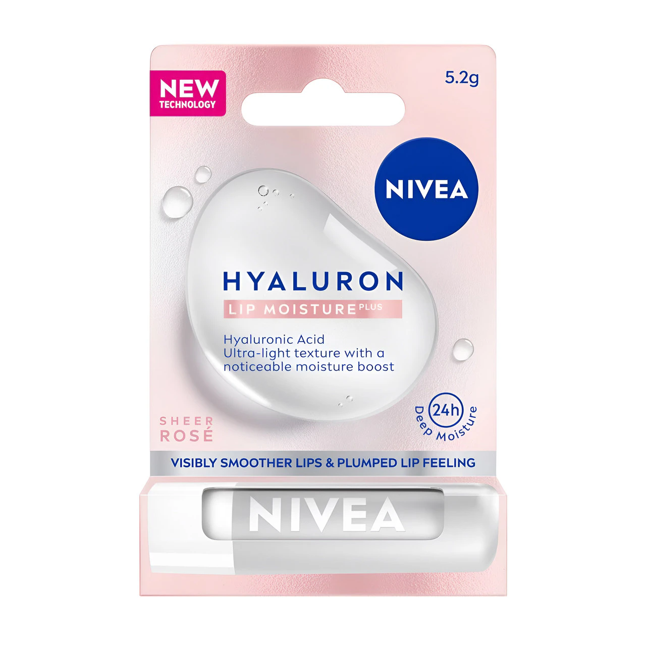 Nivea Hyaluron Lip Moisture Balm Sheer Rose 5.2g