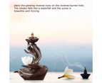 Buddha ceramic Backflow Incense Burner Holder Smoke Waterfall Decor with 20 Cone