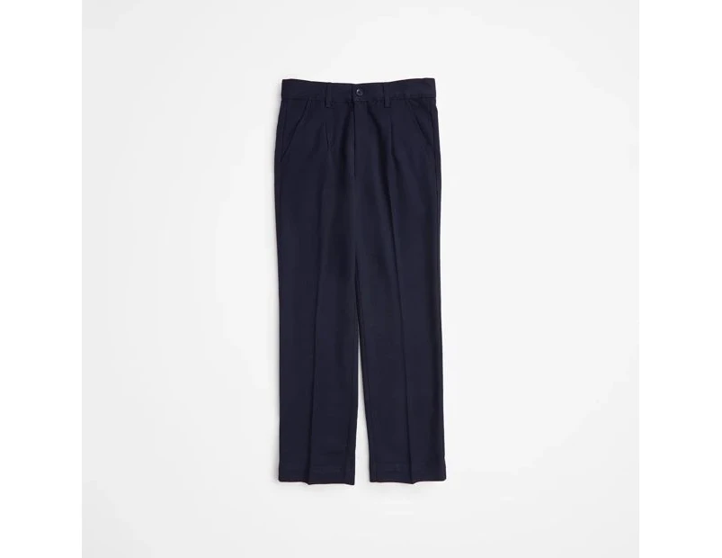 Target School Structured Twill Pants - Blue