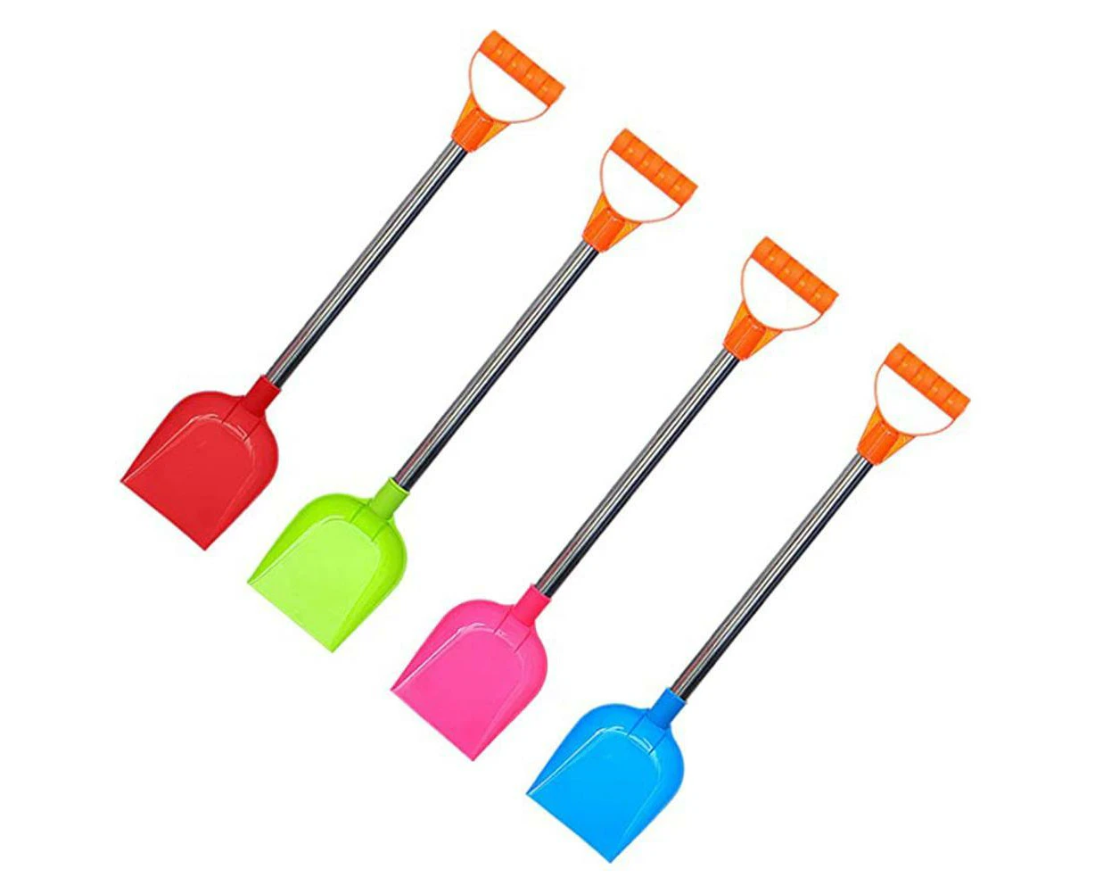 4Pcs Snow Shovel Children Plastic Snow Shovel With Metal Handle Sand Shovel Children'S Shovel For Outdoors Beach Snow