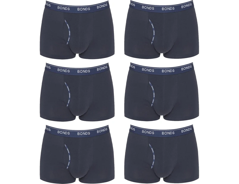 6x Bonds Guyfront Trunks Mens Navy Briefs Boxer Comfort Underwear MZVJ Bulk