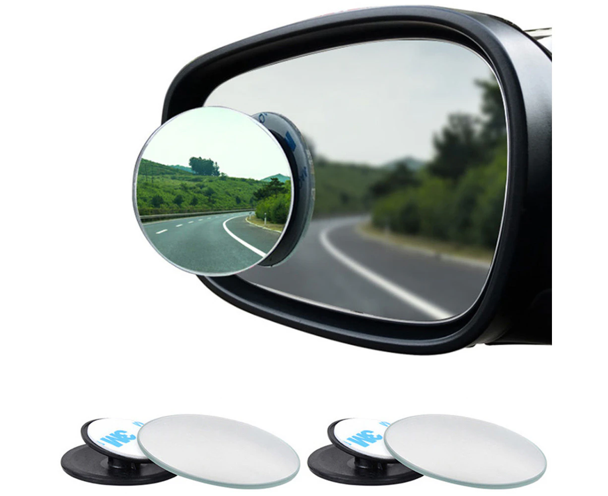 2pcs Car Blind Spot Mirrors Rear Side View Wide Angle round glass 2" 49mm