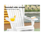 ALFORDSON Adirondack Chair Wooden Outdoor Patio Furniture White