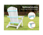 ALFORDSON Adirondack Chair Wooden Outdoor Patio Furniture White