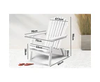 ALFORDSON Adirondack Chair Wooden Outdoor Patio Furniture White