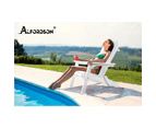 ALFORDSON Adirondack Chair Wooden Outdoor Patio Furniture White