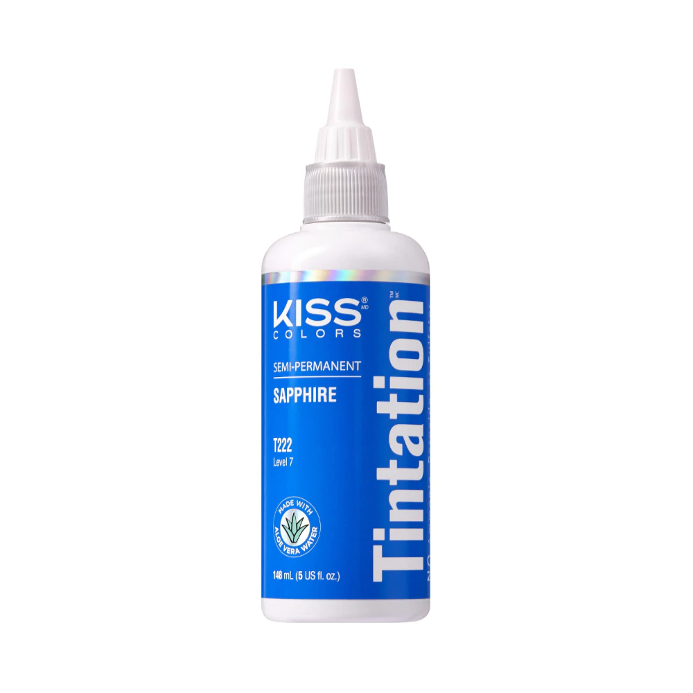 Kiss Tintation Semi-Permanent Hair Colour with Aloe Vera 148ml Sapphire T222