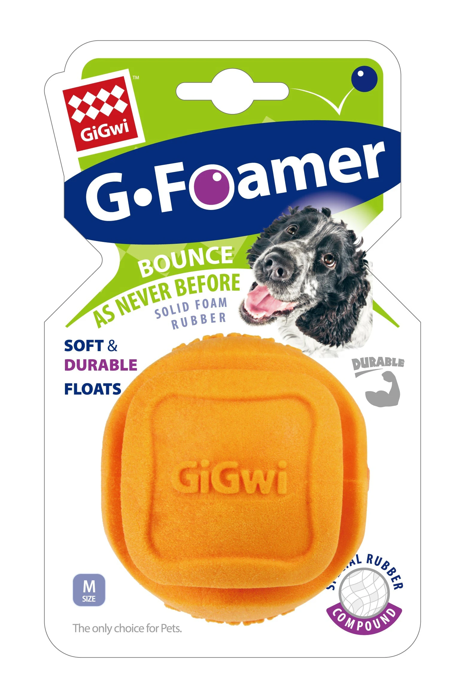 GIGWI G FOAMER TPR  BALL ORANGE