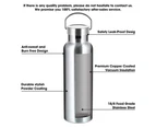 Stainless Steel Sports Water Bottle Bulk,Double Wall Insulated Bottle with Handle and Leak-Proof Lid for Cyclists,Runners,Hikers,-750ML