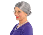 Adults Old Lady Grey Wig