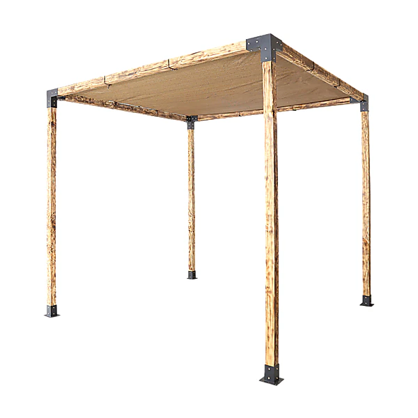 Roof Pergola Gazebo Shed Matte Black Steel Brackets and Coffee Screen DIY Kits