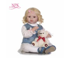 NPK 70cm Soft Silicone Girl Princess Dolls Lifelike Newborn Babies Alive Bebes Reborn Baby for Child Play House Bedtime Toy Gift