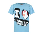 Crossy Road Boys Short Sleeved T-Shirt (Blue)