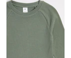 Target Long Sleeve Rib Skater Dress - Green