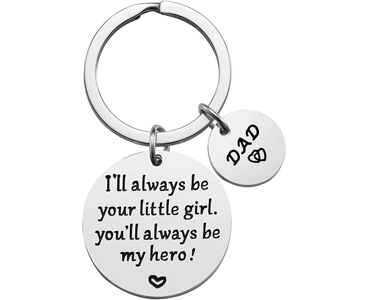 Father's Day Gift Dad Gift from Son for Birthday You Will Always Be My Hero Keychain Gift for Dad$Father's Day Dad Gifts - Christmas Gifts for Dad , Dad Bi