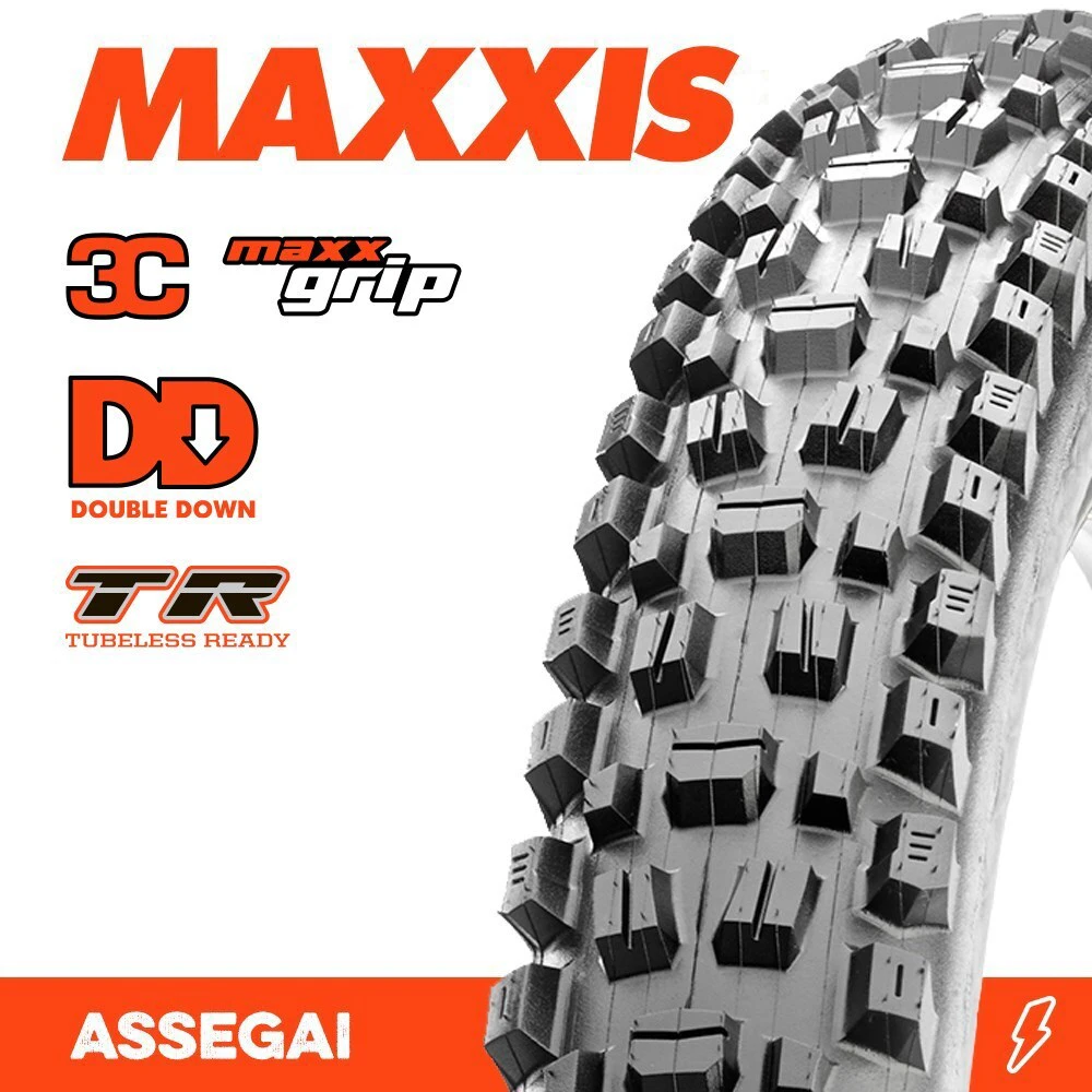 Maxxis Assegai 3C MaxxGrip DD Double Down Folding TR MTB Tyre [Size: 27.5 x 2.60]