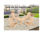 ALFORDSON 2x Outdoor Chairs Wooden Adirondack Patio Furniture Beach Garden Wood