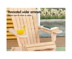 ALFORDSON 2x Outdoor Chairs Wooden Adirondack Patio Furniture Beach Garden Wood