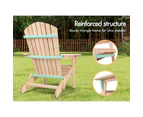 ALFORDSON 2x Outdoor Chairs Wooden Adirondack Patio Furniture Beach Garden Wood