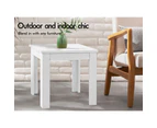 ALFORDSON Adirondack Chairs Table 3PCS Set Wooden Outdoor Furniture Beach White