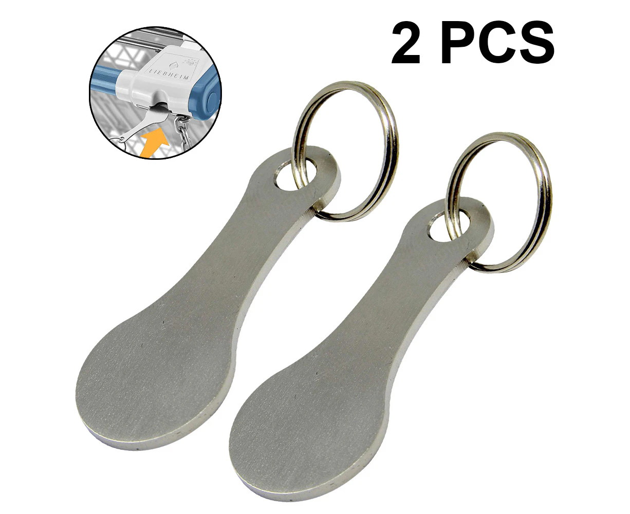 Shopping Trolley Release Key 2Pcs Universal Shopping Trolley Token Key Chip Shopping Trolley Removable Keys