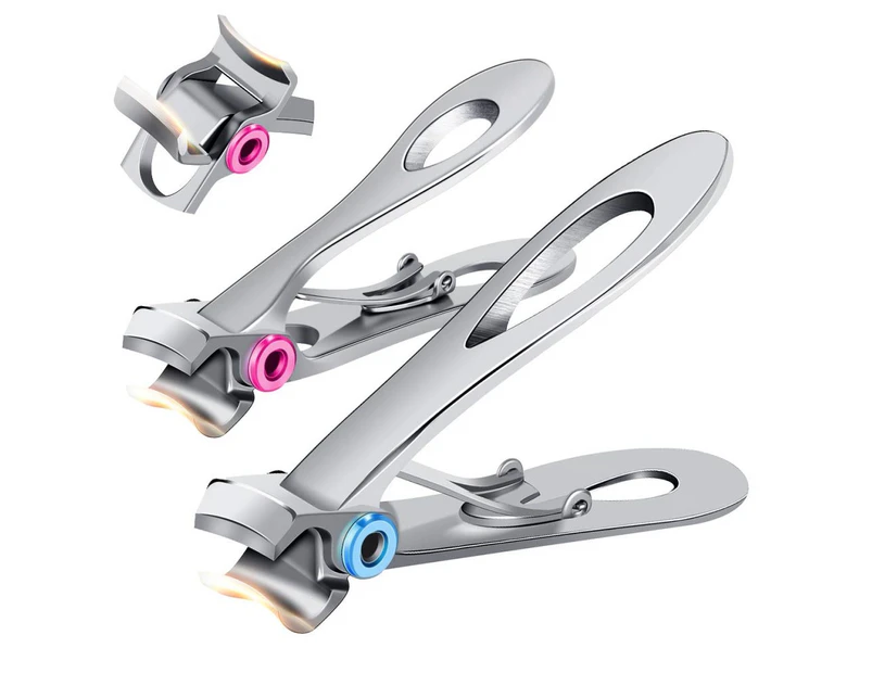 Nail Clippers For Thick Nail - Wide Jaw Opening Oversized Stainless Steel Toenail Clipper Cutter Trimmer with Nail File For Thick Nails