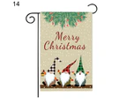 Garden Flag Colorfast Tear Resistant Poly Pongee Christmas Decorative Vertical Yard Flag for Home 14