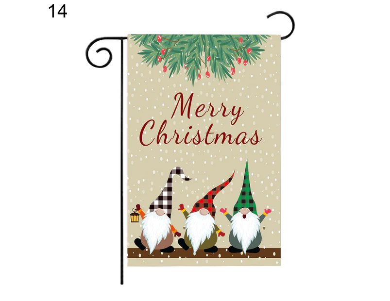 Garden Flag Colorfast Tear Resistant Poly Pongee Christmas Decorative Vertical Yard Flag for Home 14