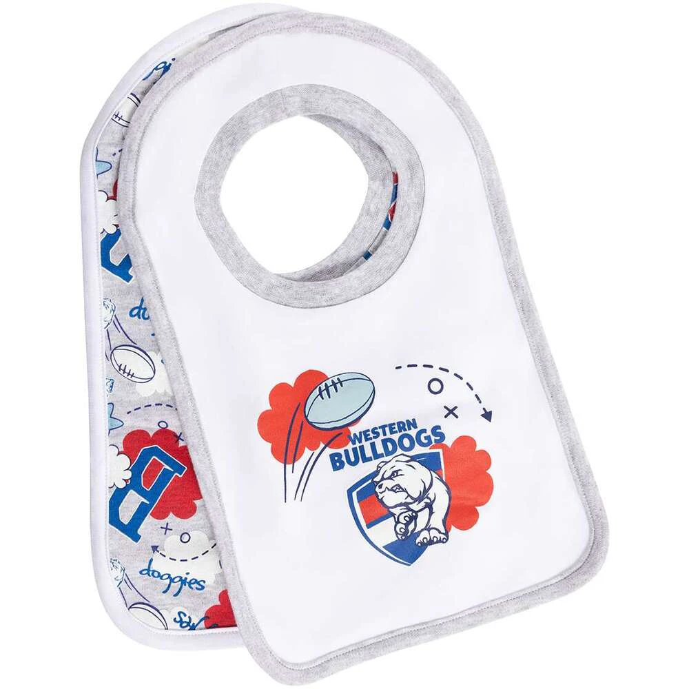 Western Bulldogs Baby Cloud 2Pk Bibs