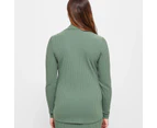 Target Maternity Ribbed Polo Top - Green