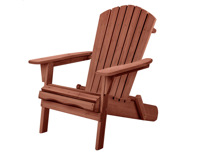 ALFORDSON Adirondack Chair Wooden Outdoor Patio Furniture Brown