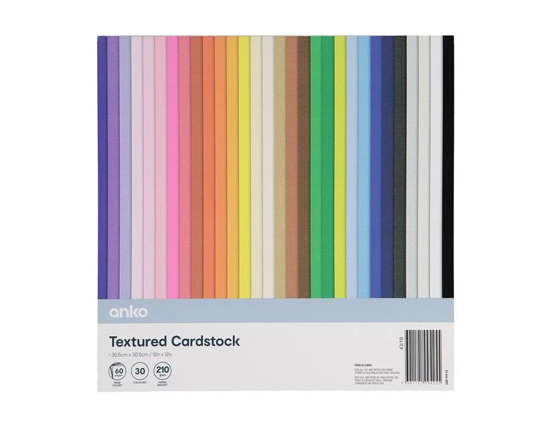 Textured Card Stock, 60 Pack - Anko