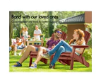 ALFORDSON Adirondack Chair Wooden Outdoor Patio Furniture Brown