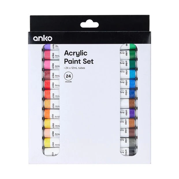 Acrylic Paints, 24 Pack - Anko