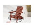 ALFORDSON Adirondack Chair Wooden Outdoor Patio Furniture Brown