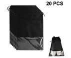 20 pcs Travel Shoe Bags Waterproof Portable Shoe Storage Pouch - Black