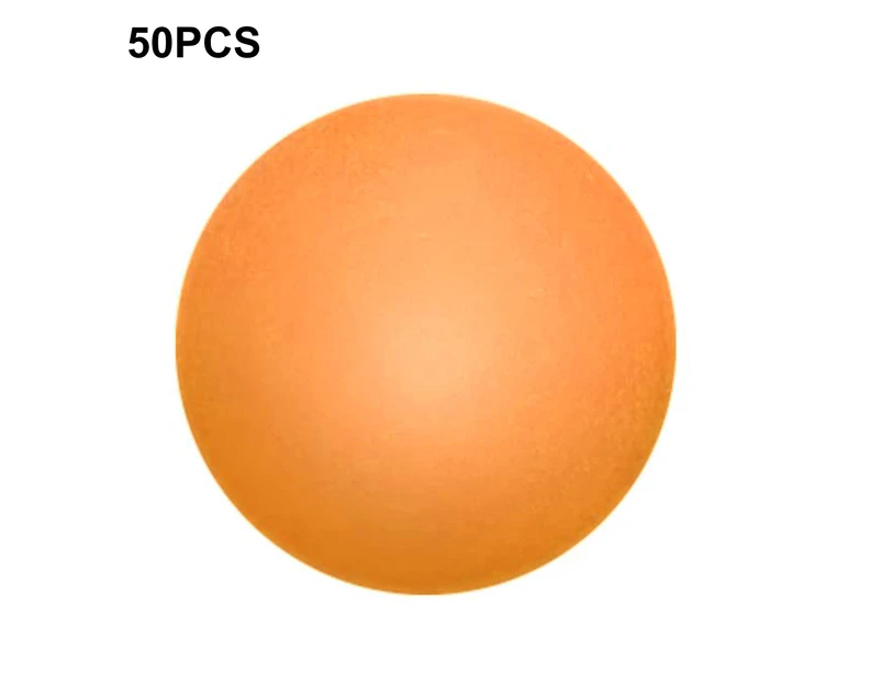 50Pcs/Pack 40mm Frosted Ping Pong Ball Portable Bright Color Rust Resistant Table Tennis Ball for Practice Yellow