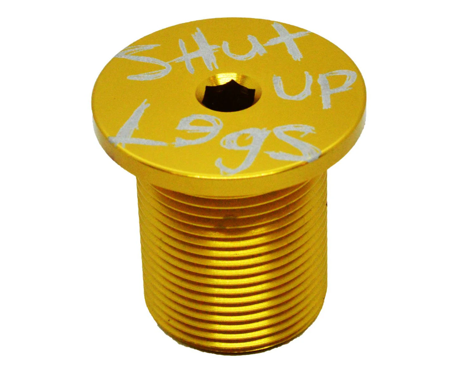 Capped Out Shut Up Legs M24 BMX Stem Cap - Gold