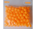 50Pcs/Pack 40mm Frosted Ping Pong Ball Portable Bright Color Rust Resistant Table Tennis Ball for Practice Yellow