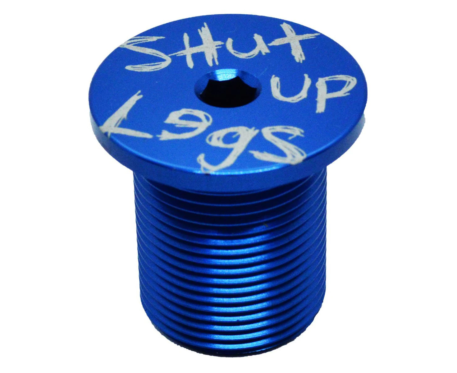 Capped Out Shut Up Legs M24 BMX Stem Cap - Blue