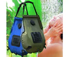 20L Outdoor Portable Camping Hiking Solar Heated Shower Bathing Water Bag Case Lake Blue