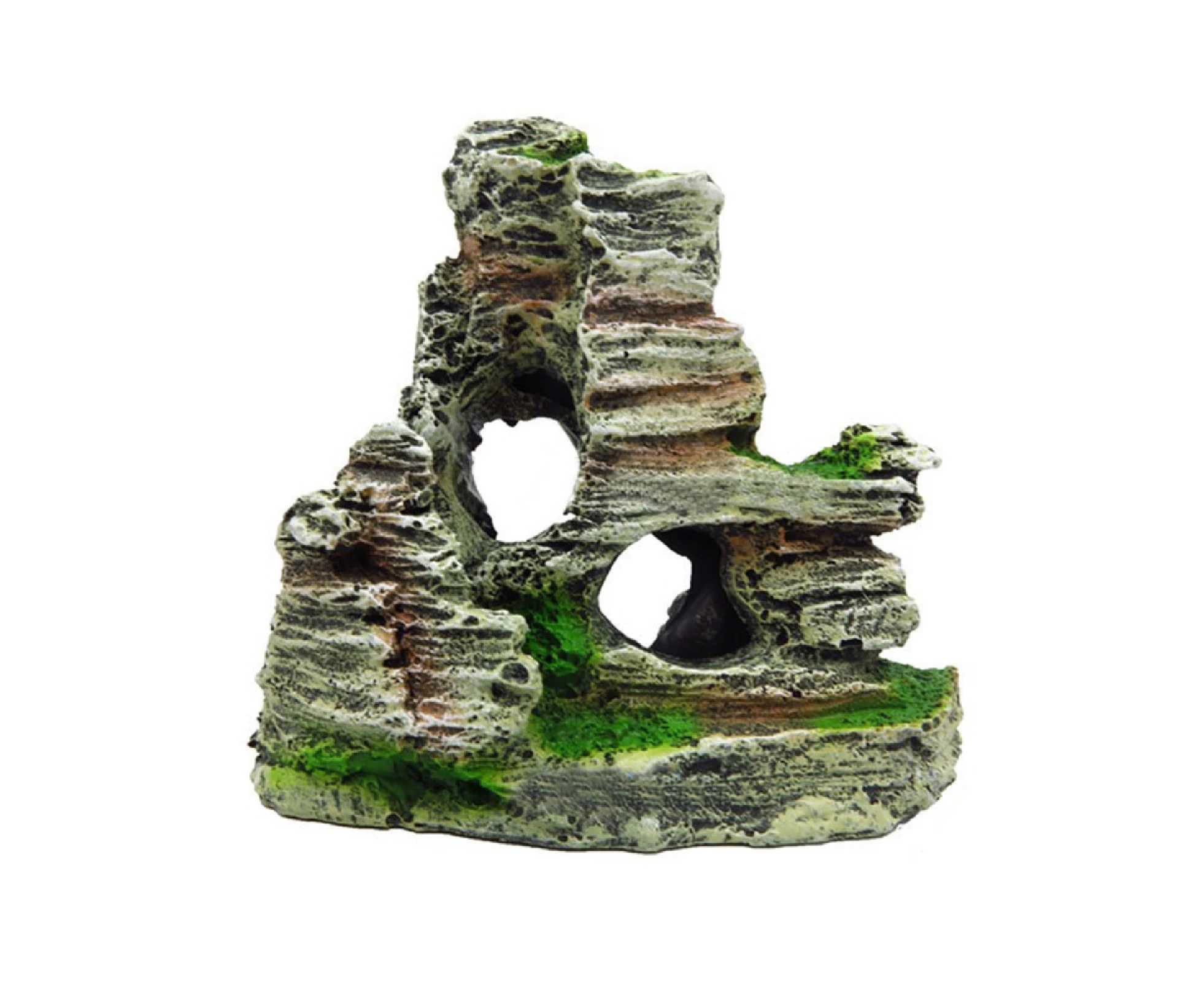 Hiding Cave Stone Artificial Handmade Resin Mountain Hiding Cave for Fresh Water-D