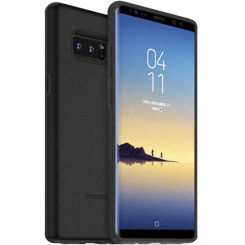 Mophie Charge Force Leather Back Case Galaxy Note 8 - Black