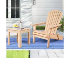 ALFORDSON Adirondack Chair Table 2PCS Set Wooden Outdoor Furniture Beach Wood