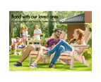 ALFORDSON Adirondack Chair Table 2PCS Set Wooden Outdoor Furniture Beach Wood