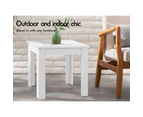 ALFORDSON Adirondack Chair Table 2PCS Set Wooden Outdoor Furniture Beach White